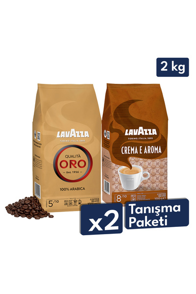 LavAzza Qualita Oro, Crema E Aroma Çekirdek Kahve 1 Kg | 2'li Tanışma Paketi