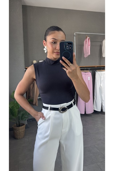 YOUR NAME Dugačka ženska bluza bez rukava s polu-rolkama, antracit boje