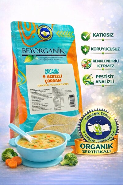 BEYORGANİK Organik Bol Sebzeli Çorbam 160gr (9 SEBZELİ) (PESTİSİT VE AFLATOKSİN ANALİZLİ)