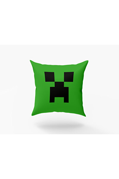 Karkan Tekstil Creeper (Minecraft) Baskılı Dekoratif Yastık