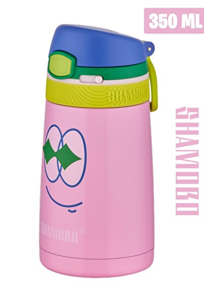 Shamobo ترمس ستانلس ستيل للأطفال 350 مل مع مصاصة خالي من مادة BPA 9 ألوان