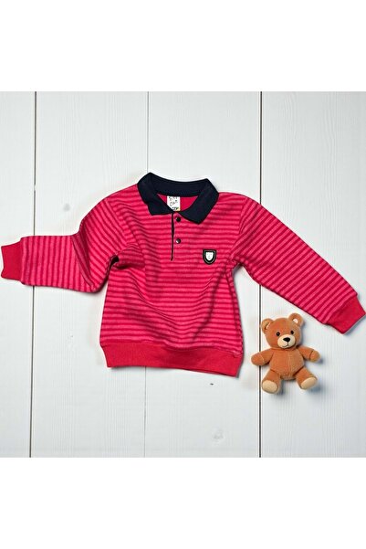 RYZE ÇOCUK Червена суитшърт с раиран яка