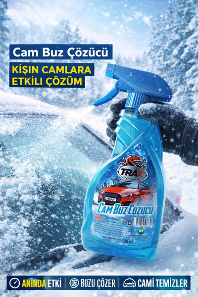 figiza Buz Çözücü Araba Oto Cam Buz Çözücü Buzlanma Önleyici Sprey 500 Ml