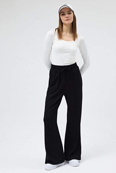 Rays 8218M Φούτερ με ελαστικό στη μέση και φαρδύ πόδι, μαύρο