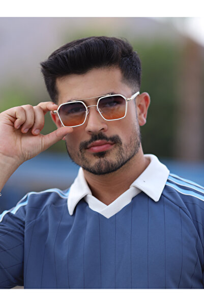 Angel Eyes نظارة شمسية نسائية بتصميم كريمي بإطار أسود متدرج من الزجاج