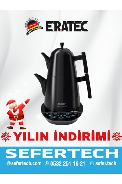 ERATEC Tam Otomatik Konuşan Akıllı Çaydanlık Tm-53 (Siyah)