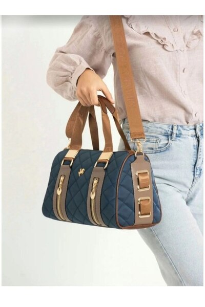 Just Polo EU Original Women's Quilted Cylinder Hand and Shoulder Bag Size :25...