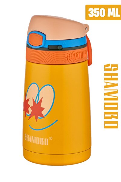 Shamobo ترمس ستانلس ستيل للأطفال 350 مل مع مصاصة خالي من مادة BPA 9 ألوان