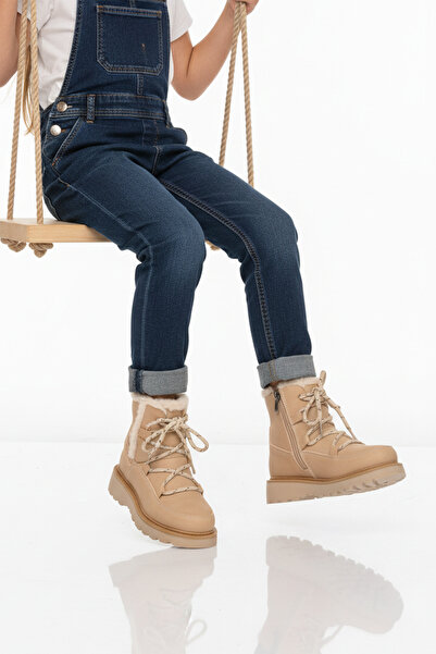 Cool Cizme pentru fetiță Lina F, bej, cu fleece în interior, anti-alunecare