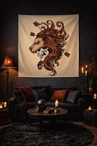 ALAMODECOR Tapiserie de perete model Leu (100X100, 140X140) / Covor de perete