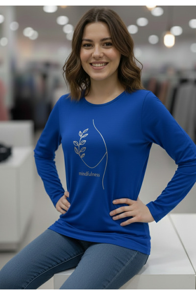 Barato Trend Büyük Beden Pamuklu Kumaş Premium Bluz