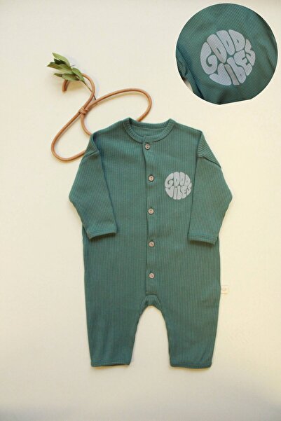 Oh La La Koala For Little Ones Good Vibes Buttoned Baby Romper