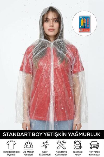 MUJGAN Unisex Su Geçirmez Şeffaf Yağmurluk