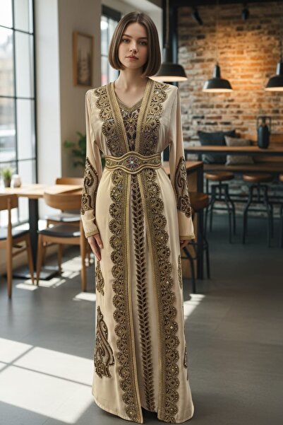 MODA Великий розмір з поясом, місцеве весільне та ханальне вбрання