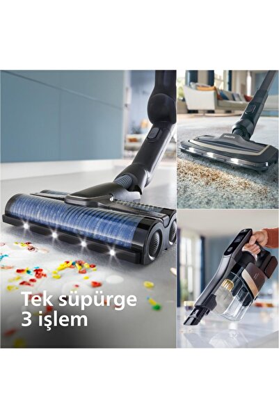Philips Aquatrio Plus 3 In1 Silme,süpürme,emme Fonksiyonlu Lcd Ekran Dikey Şarjlı Süpürge 9000 Serisi