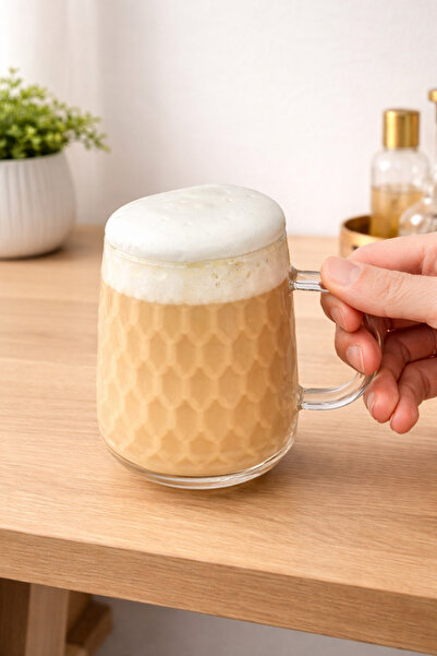 YzHome 1 Adet Borosilikat Cam Kulplu Pinterest Damla Model Bardak Kupa 300ml