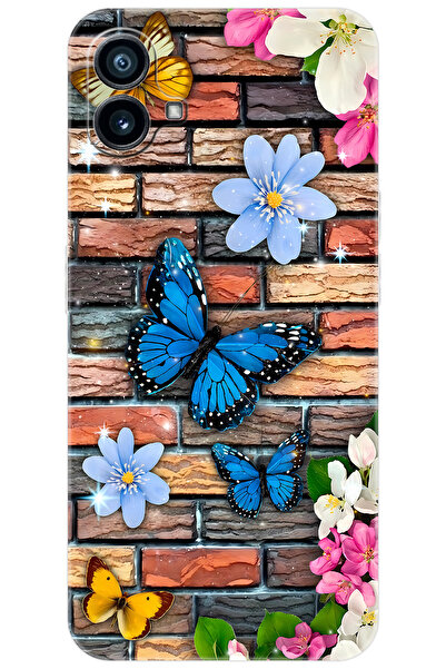 NOTHING Phone 1 Uyumlu Kılıf Desen Baskılı Silikon Kelebek STK:672 CP-LZwZC6l