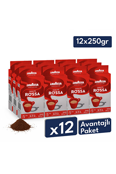 LavAzza Qualita Rossa Öğütülmüş Filtre Kahve 250 g | 12'li Avantajlı Paket