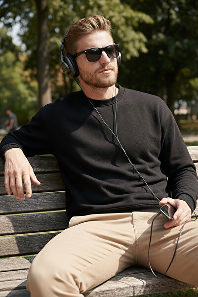 Buratti Regular Fit Bisiklet Yaka Pamuklu İçi Tüylü Yumuşak Şardonlu Sweat Erkek SWEAT 5905255