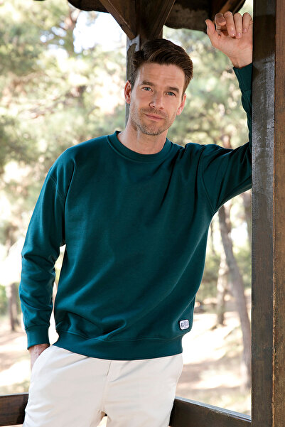 Buratti عادية تناسب طاقم الرقبة القطن مشعر من الداخل لينة مضلع العرق الرجال SWEAT5905255