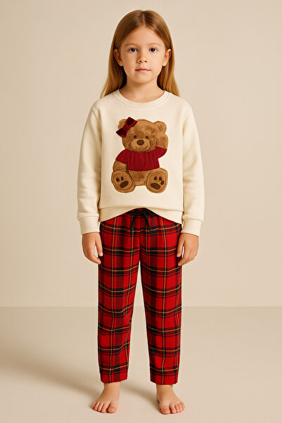 Katia&Bony Hanorac pentru fetiță Teddy Pijama Top Ecru