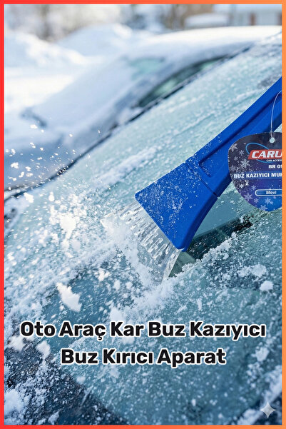 Carub Oto Araç Kar Buz Kazıyıcı Buz Kırıcı Aparat (mavi)