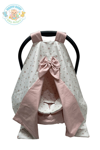 Happy Baby Dikiş Atölyesi 3'lü Puset Takımı Puset Örtüsü Minderi Çarşafı Pamu...