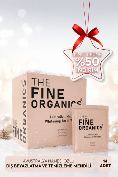 THE FINE ORGANICS Avustralya Nanesi Özlü Diş Temizleme ve Beyazlatma Mendili