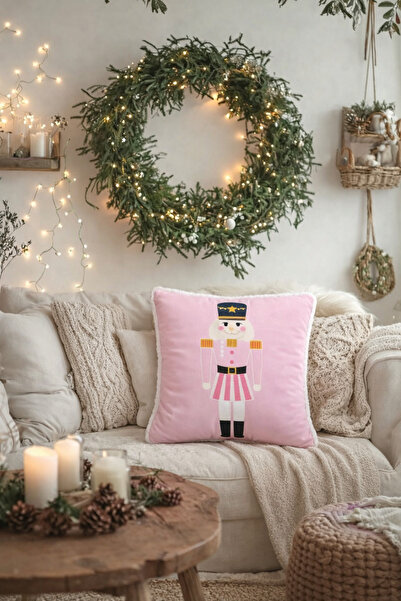 Alacastore Lead Soldier Christmas New Year Throw Pillow Cover Pink Digital Pr...