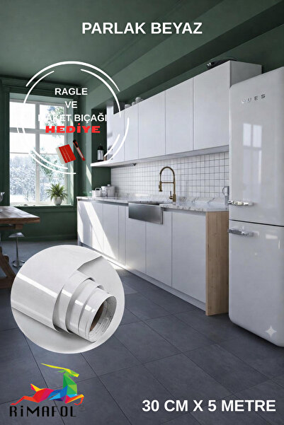 RİMAFOL FOLIE DE ACOPERIRE PENTRU DULAP ALB LUMINOS 30 CM X 5 METRI