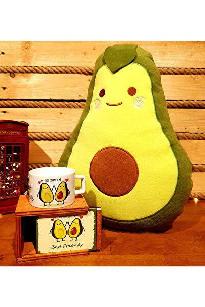 Genel Markalar Best Friends Hediye Avokado Yastık ve Kupa Seti