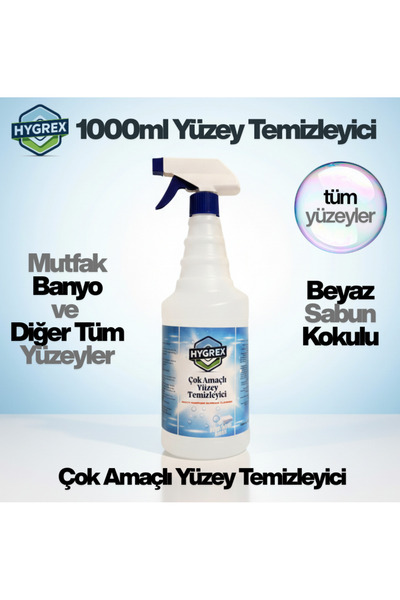 HYGREX Çok Amaçlı Yüzey Temizleyici Beyaz Sabun Kokulu Tüm Yüzeyler 1000 ML
