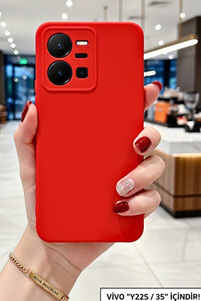 cepmoda Vivo "Y35 / Y22S" kılıf Soft Yüzey içi Kadife Pastel Renk Lansman Kap...