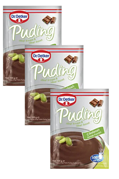 Dr. Oetker Çikolatalı Antep Fıstıklı Puding 100 Gr. X 3 Adet