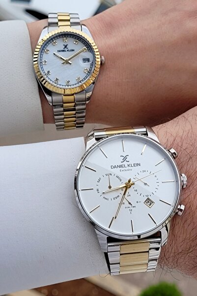 Daniel Klein Gold Silver Color Dear Couple Wristwatch Stiste14