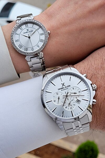 Daniel Klein Silver Color Dear Couple Wristwatch Stiste3