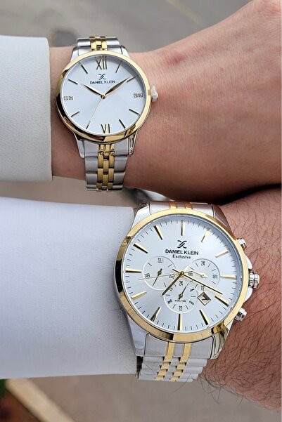 Daniel Klein Gold Silver Color Dear Couple Wristwatch Stiste16