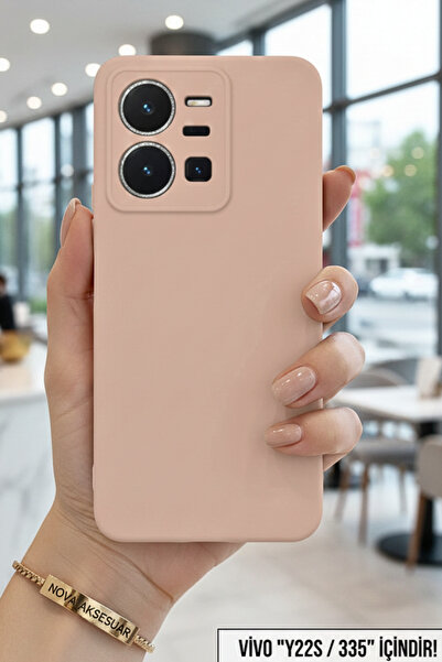 cepmoda Vivo "Y35 / Y22S" kılıf Soft Yüzey içi Kadife Pastel Renk Lansman Kap...