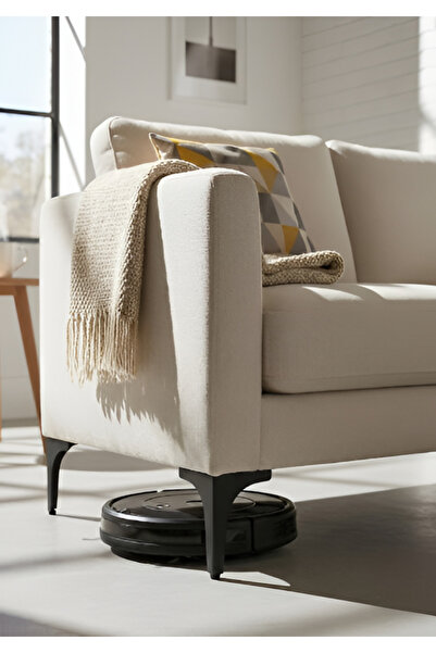 DECOVIBE Metal Siyah Renk L Ayak 17,5cm Lüks Mobilya Ayağı Kalınlık 2 MM Tekl...