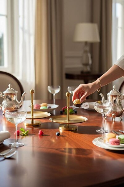 VERRA CONCEPT وعاء تقديم زخرفي فردي للقهوة، وعاء للحلويات التركية (لقم)، وعاء للماكارون، مصنوع يدويًا من النحاس، وعاء للقهوة