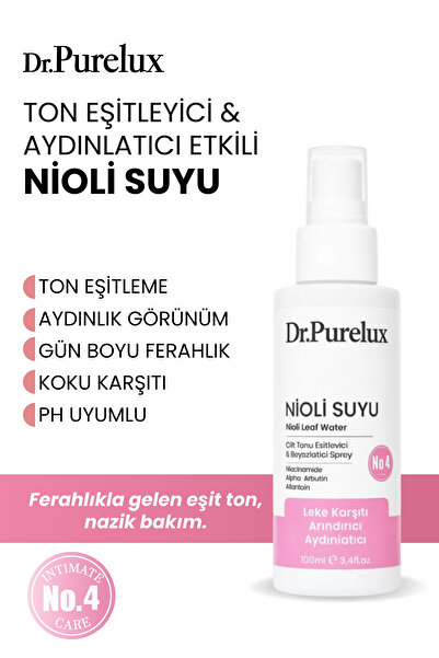 Dr.Purelux Nioli Suyu İntim Bakım Spreyi – Ton Eşitleyici & Leke Karşıtı I Ay...