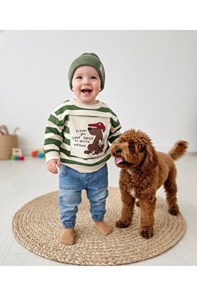 P&H BABYWEAR طقم فانكي دوج مطبوع مكون من قصة فضفاضة قطع للأطفال الرضع/الأطفال