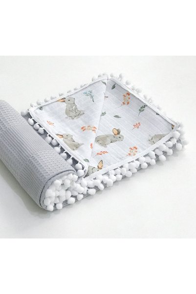 FG Store 100% Cotton Multi-Purpose Double Layer Muslin Blanket (80X100)