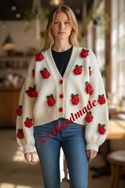 ZAHandmade Renkli papatyalı hırka modeli