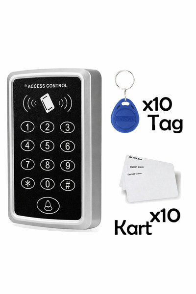 SONEX Rfid Password Door Lock – 5 Pcs Cards and 5 Pcs Proximity Key Fobs Set