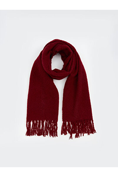 LC Waikiki Nevavm Farkıyla Lcw Accessories Burgundy Knitwear Plain Women's Scarf