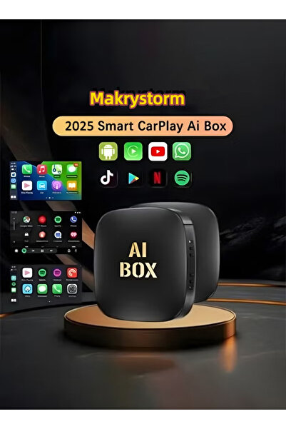 Makrystorm Wireless CarPlay Adapter Supports YouTube, AI Box CarPlay 2 in 1 Wireless AI Box Plug & Play