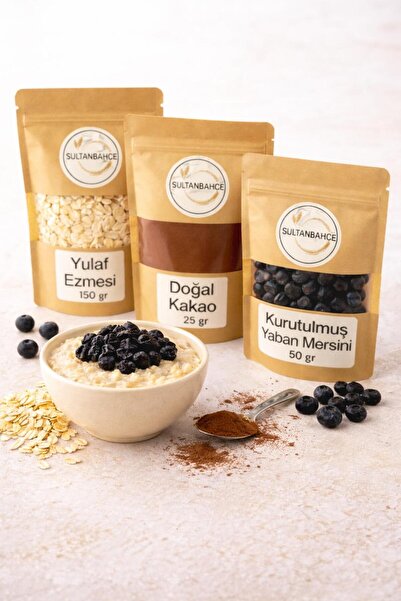 sultanbahçe Kurutulmuş Yaban Mersinli Fit Kahvaltı Seti | Yulaf -Doğal Ham Ka...