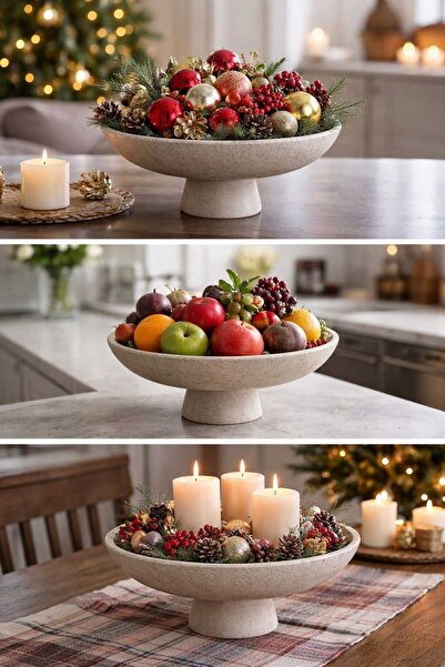 Concept ONYX by CEHRELI Natural Stone Travertine Marble Pedestal Serving Tray-Towel Holder