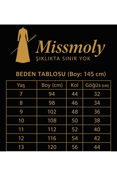 MİSMOLY Medina Silk Elastic Waist Lace-Up Children's Ferace